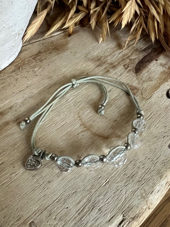 Other - Dainty Coastal Cowgirl Crystal Beaded Charm Bracelet